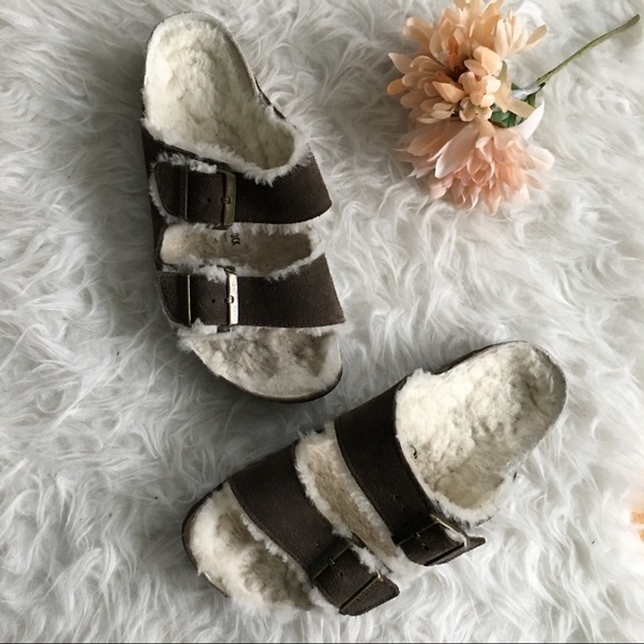 birkenstock arizona shearling mocha